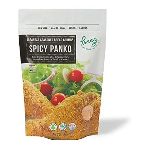 Pereg Spicy Panko Bread Crumbs - 9 Oz - Breadcrumbs with Hot Spicy Flavor – Best for Coating & Stuffing - Schnitzel, Seafood, Poultry, Vegetables, Meatballs(Pack of 1) Cover