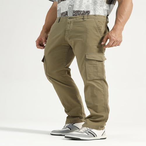 Image of BASICS Premium Cotton Stretch Formal Trousers for Men | Office Pants