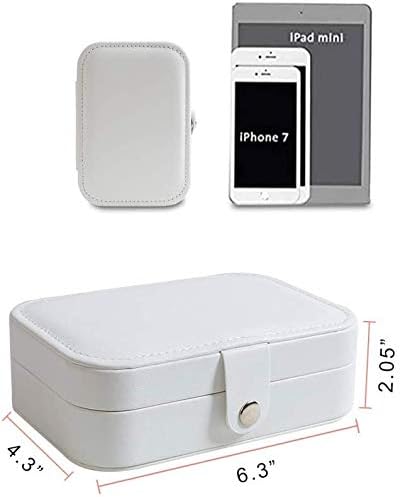 Best Balmy Portable Travel Jewelry Box, Small Two-Layer Jewelry Organizer,Display Storage Case Gift for Women Girls Synthetic Leather Jewelry Storage Case for Ring, Necklace, Earring (White) image 4
