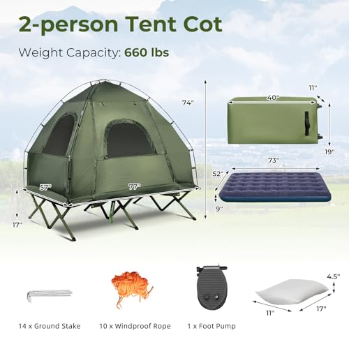 Carpa elevada 5 en 1 para 1 persona KOTEK camping miniatura 7