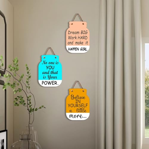Image of Zesta Wooden Wall Hanging Decorative Items /Hanging Home Wall Decor Items /MDF Decoration Items for Home /Cute Wall Art For Living Room /Home Decor Items Living Room (JAR-06)