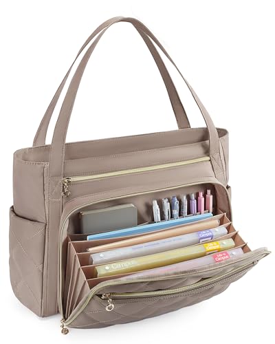 BAGSMART Quilted Tote with Insulated Pocket