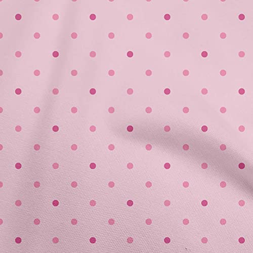 oneOone Cotton Poplin Light Pink Fabric Dot Sewing Material Print Fabric by The Yard 42 Inch Wide-422