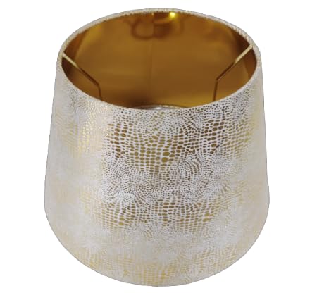 Designer-Lampenschirm-Samt- Gold-Dust rund-konische Form Ø 40cm innen Gold