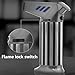 BBQ Candle Lighter Butane Windproof Direct Jet Torch Lighter with Safety Lock and Flame Lock for Indoor and Outdoor Use(Gray)