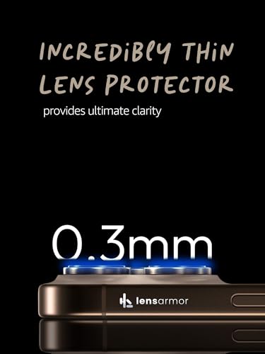 Image of Lensarmor Compatible with iPhone 16 Pro Max Desert Titanium Camera Lens Protector (2-Pack) - Premium 9H Tempered Glass, Military-Grade Anti-Scratch, Alignment Frame for Effortless Installation