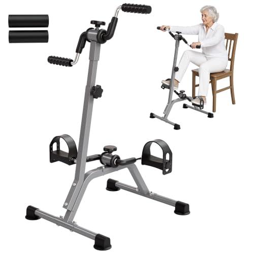 Image of RYGEO pedal Exerciser Arm Leg Exerciser While Sitting for Seniors, Portable Fitness Equipment for Total Body Workout - Great Gift for Elderly Rehab