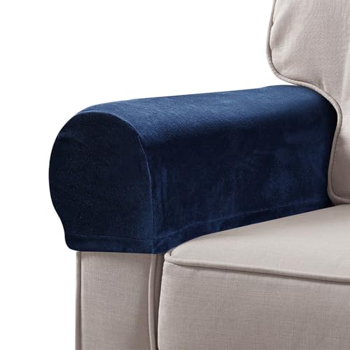 Fundas elásticas de reposabrazos de sofá y protectores lavables de terciopelo 6