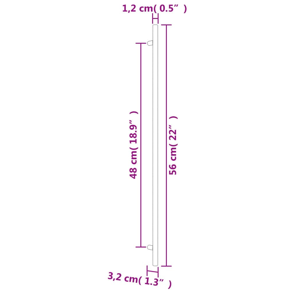 Homgoday Tiradores para armarios 20 uds Acero Inoxidable Dorado 480 mm, Pomo de Armario, Tiradores De Cajón, Tirador para Cajón y Muebles, Armarios de Cocina Interior Puerta