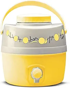 Milton Plastic Kool Caravan 5 L Plastic Water Thermos with Round Tap (Multicolour), Pack of 1