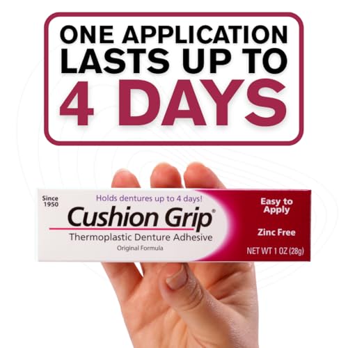 Cushion Grip Thermoplastic Denture Adhesive, 1 oz (Pack of 3)