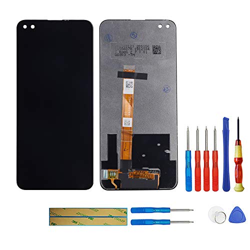 swark Pantalla LCD compatible con Oppo Reno 4Z & Realme 6 Pro & Oppo A92s & Realme 6S (negro sin marco) pantalla táctil + herramientas