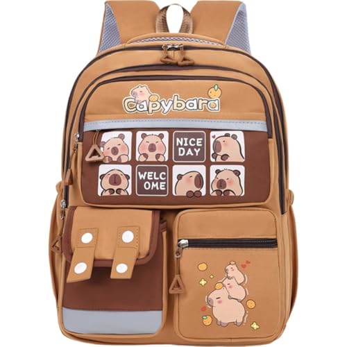 Sac à dos capybara nylon pour les cours et les sorties entre amis