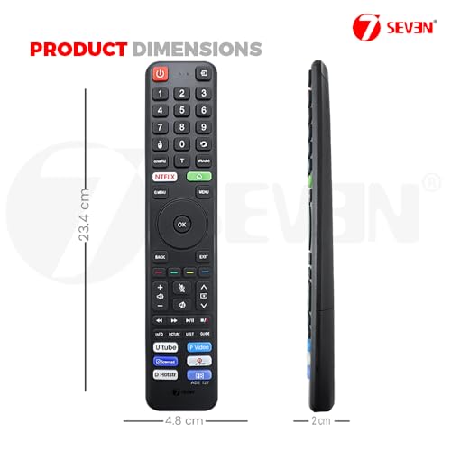 Image of 7SEVEN Compatible Thomson Tv Remote Original Suitable for Smart Android LED FHD UHD 4K Television and Make Sure Existing Controller Replicate as Similar to Perform Like Original Remote Control