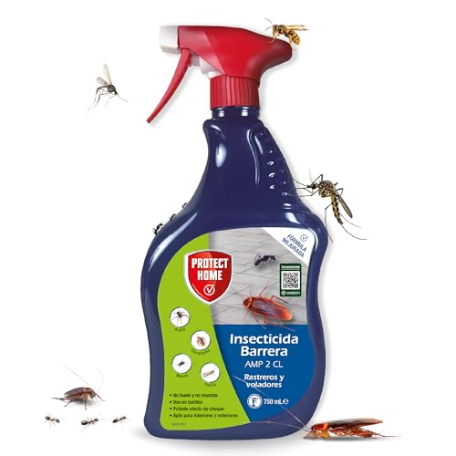 PROTECT HOME, insecticida Barrera de protección Total, Control Todo Tipo de Mosquitos y Moscas, Ideal para Exteriores, Interiores y Textiles. Mosquito Tigre.