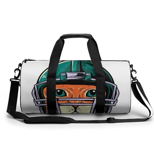 Sac de voyage chat casque de football pour camping randonnée et weekend