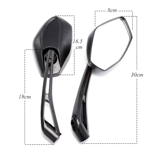 Espejos retrovisores para motocicleta de 8/10 mm Yamaha MT 07 Xmax R3 R7 accesorio 2