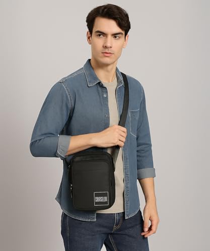 Image of COUNSELOR Sling Bag for Men and Women, Polyester Crossbody Bag, Adjustable Strap, Zipper Closure, Multiple Compartments, Lightweight Stylish Mini Side Bag for Daily Use, Travel & Commute LUNO