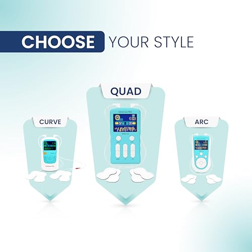 Image of UltraCare PRO TENS 1.0 (QUAD) - TENS Machine for Physiotherapy - Joint & Muscle Pain Relief - 25 Modes 50 Intensity Levels - Rechargeable - Dual Channel - Travel Friendly - Portable & Lightweight