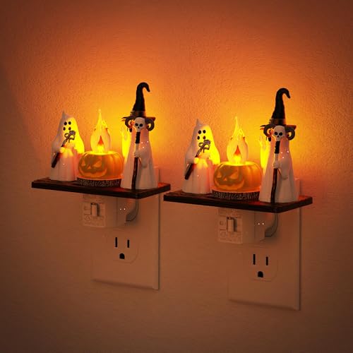 Image of JandCase Halloween Night Light, Amber Night Lights Plug into Wall