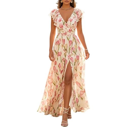 関税-送料込★Lulus★ピンク フローラル マキシドレス 41QydbJYmcL.jpg