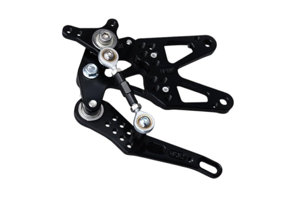 avdb-moto Pedane Arretrate Compatibile con TRIUMPH STREET-TRIPLE 765R 2017-2025, STREET TRIPLE 765 RS 2017-2025, STREET-TRIPLE 765S 2017-2019 (Silver)