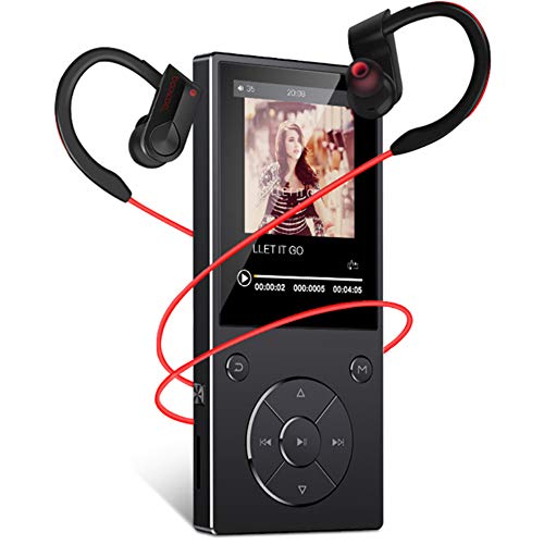 VERCK 32GB Mp3 Player with Bluetooth 5.0 - Portable Digital Lossless Music Player for Walking Running, Super Light Metal Shell Touch Buttons with TF Card Expansion