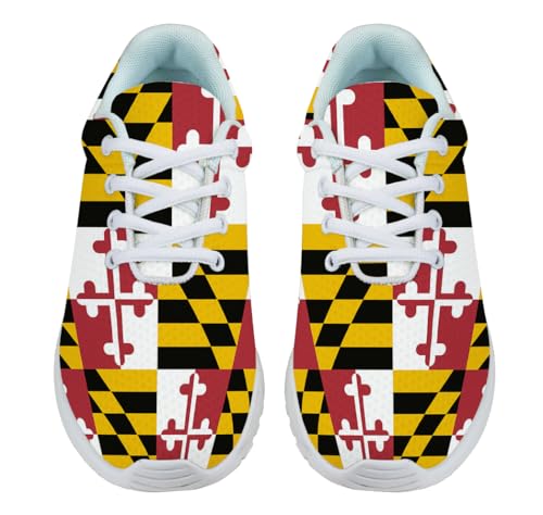 Maryland Flag Shoes for Women Men Trail Running Casual Fashion Sneakers Slip-on Tennis Shoes2