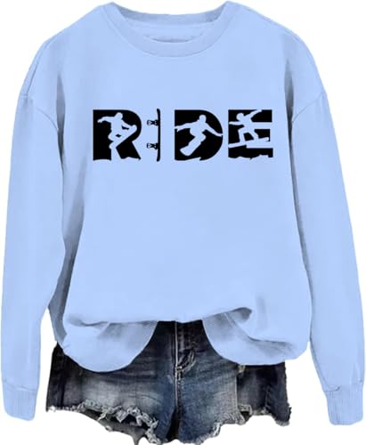 Ride Snowboard Ski Sweatshirt, Ride Snowboard Ski Long Sleeve Shirt For Women Men