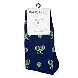 Funny Tennis Socks for Men – Novelty Tennis Gift, Cool Socks for Dad, Husband, Boyfriend, Unique Gift for Tennis Players (Night Match Blue)