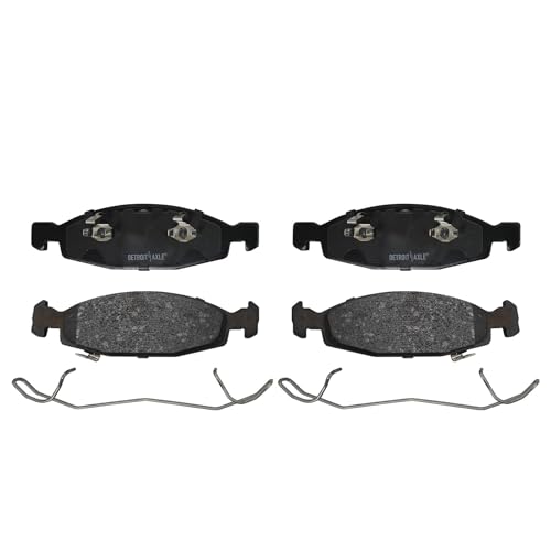 Image of Detroit Axle - Brake Pads for Jeep 1999 2000 2001 2002 Grand Cherokee | Front and Rear Ceramic Brake Pads with Hardware Replacement