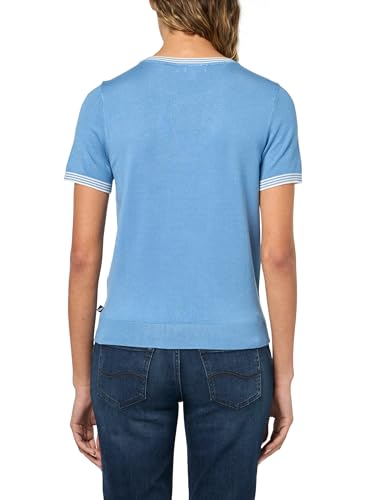 Image of Nautica Women's Crew Neck Solid Short Sleeve Sweater