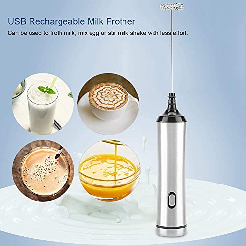 WPHGS Melkfolie - Handheld oplaadbare melkfolie, roestvrijstalen koffie-folder met standaard voor koffie, latte… - Image 6