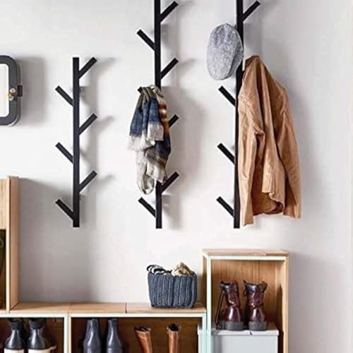 PREMIUM-RACKS-Coat-Rack-Hat-Rack-Modern-Design-Wall-Mounted-Stylish-Black PREMIUM RACKS Coat Rack Hat Rack Modern Design Wall Mounted Stylish Black