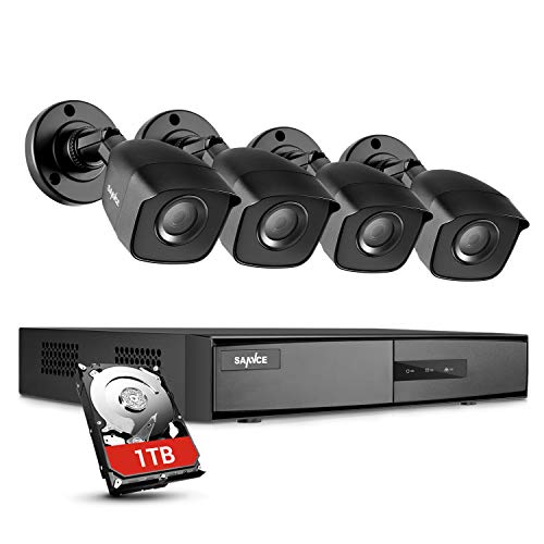 SANNCE Kit di Sorveglianza 1080P DVR TVI 4 Canali