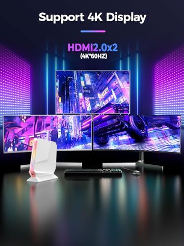 Image of TOPGRO T1-Pro Mini Gaming PC Core i9-13900HK /RTX4060 8G GDDR6, Gaming Computer 32GB RAM DDR5, 1TB PCIe4.0 SSD, Adjustable RGB Light, WiFi6E /BT5.3 /2.5G LAN 4K@60Hz Win11 Pro High-Performance Desktop PC