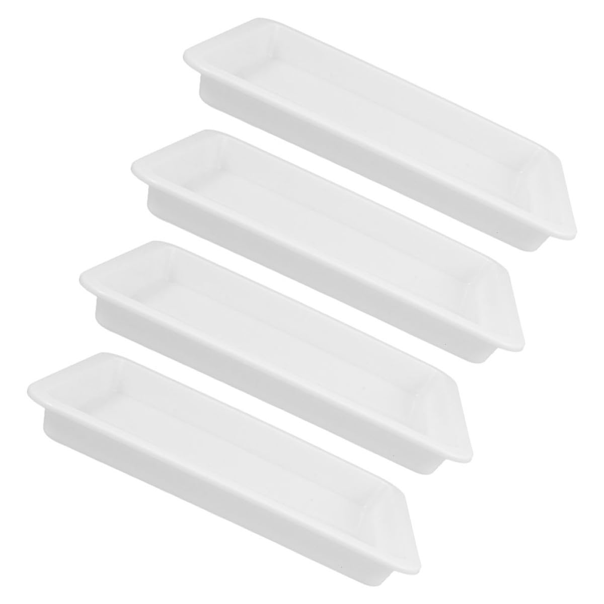 4pcs Laboratory Plastic Trays 25x18.5x2.5cm Acid and Alkali Resistant Reagent Containment Trays Leakproof Chemical Handling for Scientific Experiments and Teaching Use