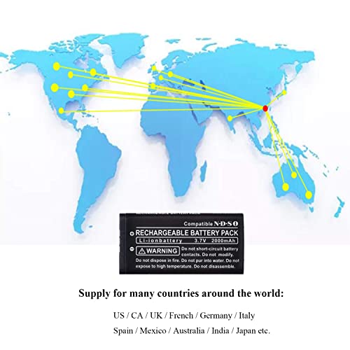 Ostent 2000Mah Rechargeable Lithium-Ion Battery + Tool Pack Kit For Nintendo Dsi Ndsi #TOP5