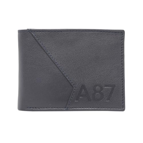 Image of Aeropostale Men's Global Coin Wallet PORUS - Navy | Durable Leather | Compact Design & Coin Pocket | Ideal for Gifting