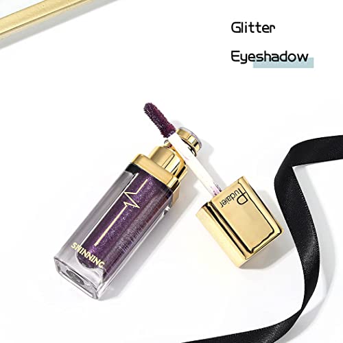 Kilshye Glitter Liquid Eyeshadow Shimmer Eye Shadow Metallic Eyeshadows High Pigment Eyes Shadow Long Lasting Waterproof Eyes Liquid Makeup For Women And Girls Pack Of 1 (A- Purple 4) #TOP3