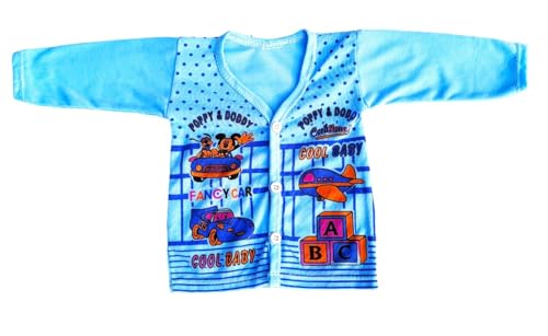 Image of Baby Boys & Baby Girl's Soft Cotton Printed Full Sleeve Shirt Pajama Casual Dress Jhabla for Kids Newborn Infant Toddler Combo Pack of -6