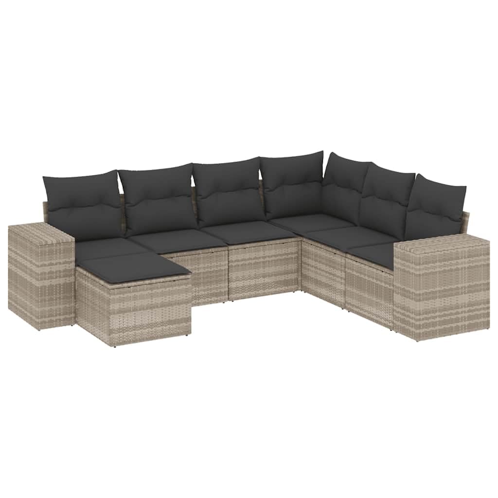 Mobilier de terrasse extérieur résistant aux intempéries avec coussins