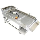HQHAOTWU Linear Vibrating Screen Straight Vibrating Sieve Shaker Electric Linear Vibrating Sieve Machine JG30-75 Stainless Steel Vibrating Sieve 3mm Screen Single Layer with 1 Motor 110V