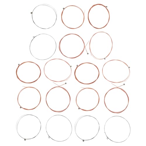 Generic 3Sets Acoustic Guitar Strings Pack Stainless Steel String Set for Folk Classical Music Reliable Tuning Versatile Guitar Accessories for All Styles