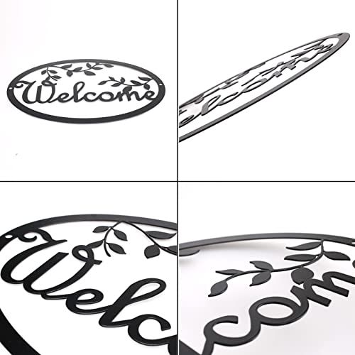 Metal Welcome Sign For Front Door - Black Wall Decor - Indoor Outdoor Home Decor Perfect For Front Porch, Living Room, And Kitchen£¬Outside Decorative Signs For Farmhouse #TOP6