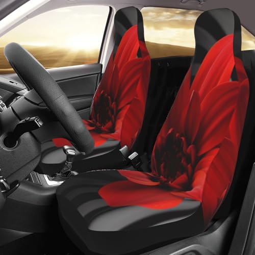 Housse de siège avant de voiture contre taches usure motif rouge