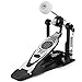 Facmogu Kick Drum Pedal, Double Chain Pedal Adjustable Percussion Hardware for Intense Play, Heavy-Duty Single Kick Bass Drum Pedal with Classic Felt Beater Stick & Drum Key for Beginner & Pro Drummer