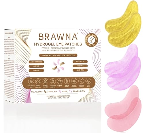BRAWNA Hydrogel Undereye Mask Patch Gift Set with Hyaluronic Acid, Collagen, Retinol, Caff... BRAWNA Hydrogel Undereye Mask Patch Gift Set with Hyaluronic Acid, Collagen, Retinol, Caff...
