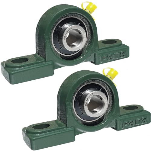 2 Pack UCP202-10 Pillow Block Bearing - 5/8" Mounted Pillow Block Bearings Solid Cast Iron Base - Self Alignment