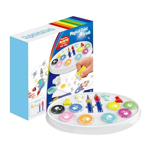 Pendientes De Acuarela - Conjunto De Marcadores De Cepillo De Acuarela | Conjunto Portátil | Marcadores De Arte Para Colorear Herramientas De Graffiti Con Sello Para Niños Niñas Padre-Hijo Actividad